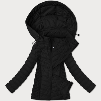 Lekka kurtka damska z odpinanym kapturem J Style czarna (16M9230-392)
