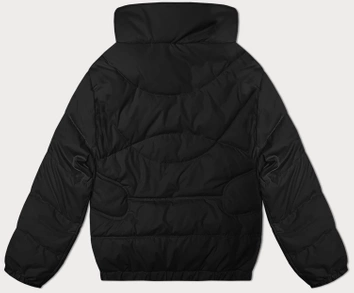 Pikowana kurtka ze stójką Miss TiTi czarna (2481)