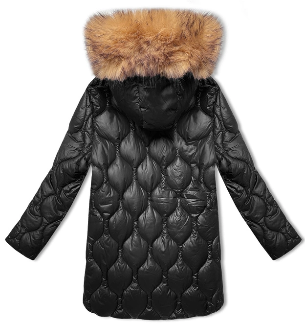 Kurtka damska z ozdobnym pikowaniem J Style czarna (5M3226-392)