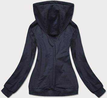 Cienka damska bluza kangurka ciemny granat (W06-25)