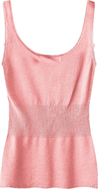 SWETERKOWA BLUZKA NA RAMIĄCZKACH RÓŻOWA (1513)