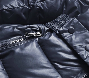 DŁUGA KURTKA ZIMOWA DAMSKA GRANATOWA (TY040-2)