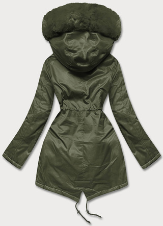 Parka damska z futerkiem army (5m762-136)