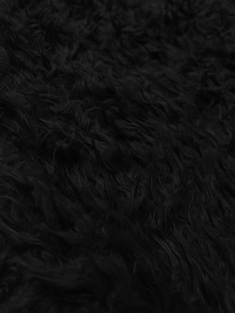 Futrzana kamizelka z długim włosem czarna (1402)