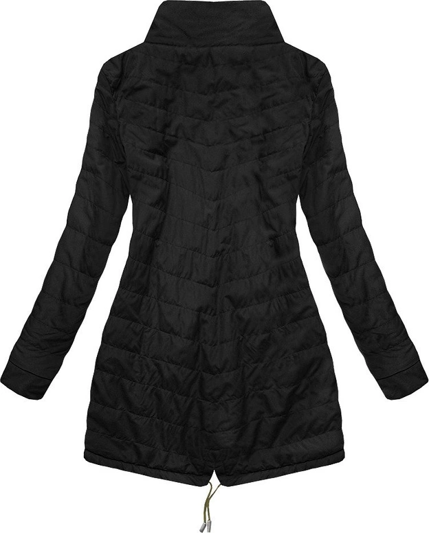 DWUSTRONNA PARKA Z KAPTUREM KHAKI-CZARNA (W306)