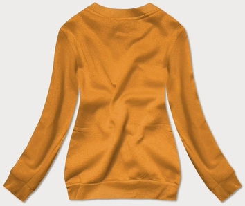 Bluza dresowa damska ze ściągaczami musztardowa (w01-26)