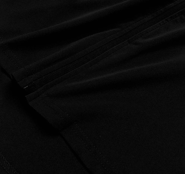 Bluza z asymetrycznym dołem czarna (hd153-01)