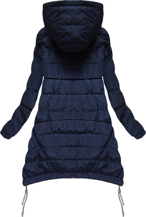 PIKOWANA KURTKA Z KAPTUREM GRANATOWA (1710)