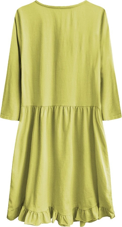 BAWEŁNIANA SUKIENKA OVERSIZE MUSZTARDOWA (305ART)