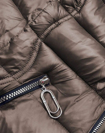 Lekka kurtka przejściowa damska brązowa (B8058-101)