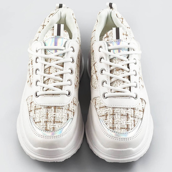 Buty sportowe damskie białe (7003)