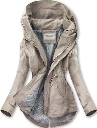 PARKA Z KAPTUREM BEŻOWA (W726)