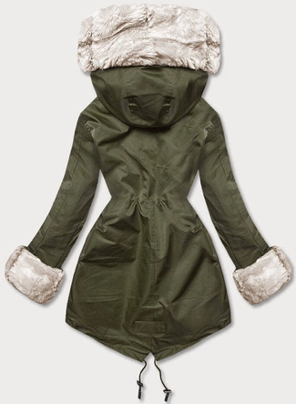 Parka z futrzaną podpinką army (5M3187-136)