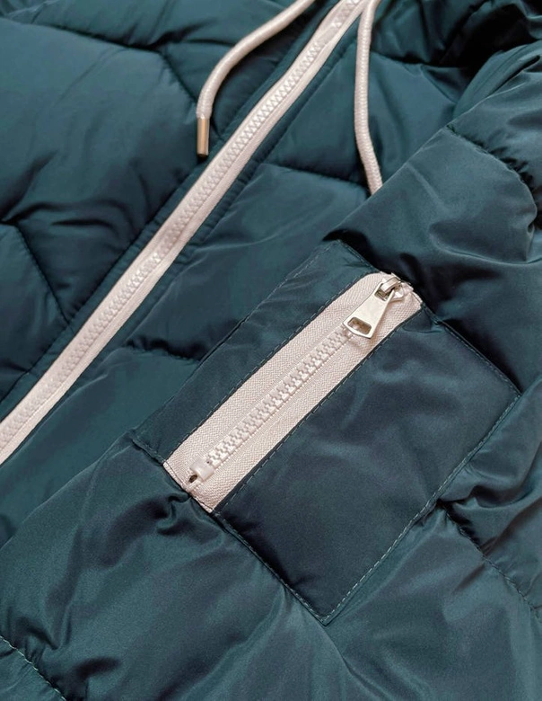 LEKKA KURTKA DAMSKA ZIMOWA MORSKA/ECRU (730ART)