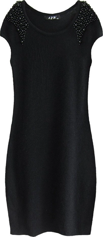 SWETERKOWA TUNIKA CZARNA (1598)