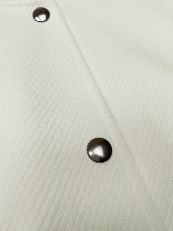 Wełniana kurtka bomber ecru (15687)