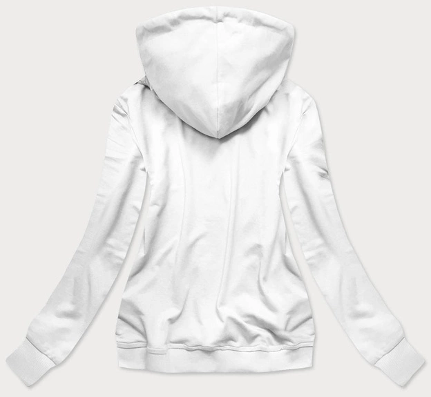 Damska bluza sportowa z kapturem biała (n4596)