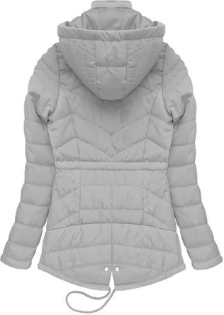 KURTKA Z ASYMETRYCZNYM DOŁEM SZARA (201619)