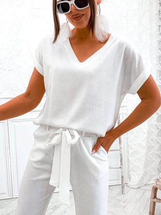 Komplet z lnem ecru (751)