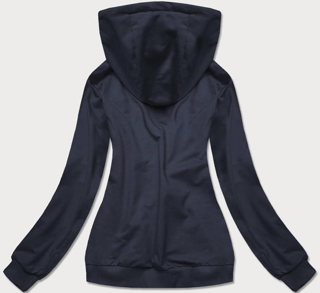 Cienka damska bluza kangurka ciemny granat (W06-25)