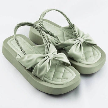 Sandały na platformie zielone (cm-58)