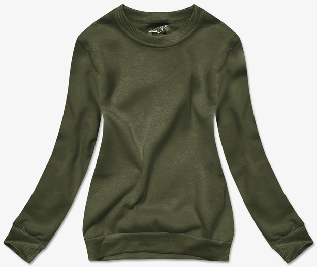 Bluza dresowa damska ze ściągaczami oliwkowa (W01-29)