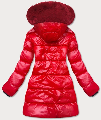 METALICZNA KURTKA ZIMOWA DAMSKA CZERWONA (B9731-4)