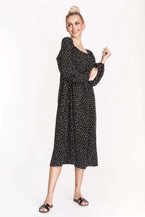 Sukienka z opuszczanymi ramionami Ann Gissy czarna (DLY018)