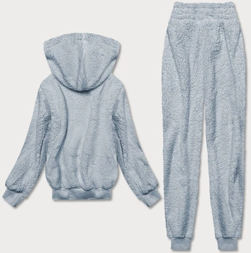 Ciepły komplet dresowy damski miś błękitny (YP-1104)