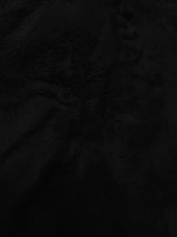 Płaszcz futerko damskie z kołnierzem czarne (WD2332)