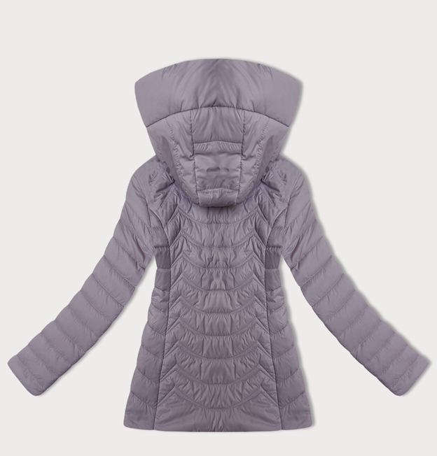 Pikowana kurtka damska z kapturem J Style jasny wrzos (16M9238-35)