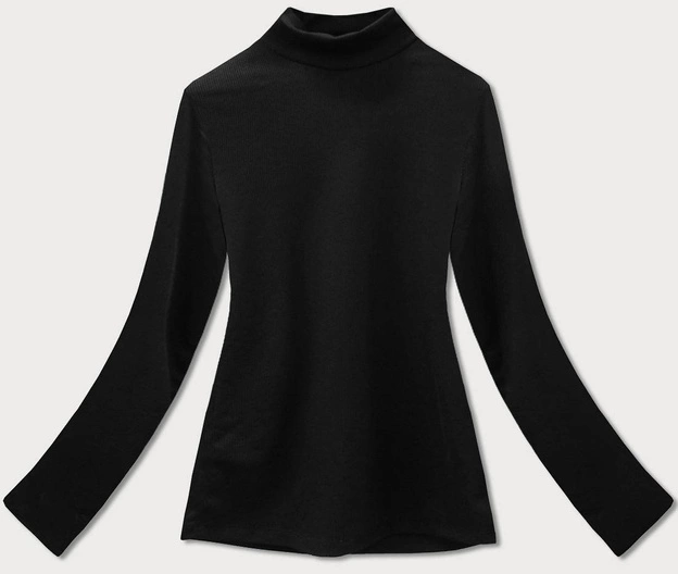 BLUZKA ZE STÓJKĄ W PRĄŻKI CZARNA (646ART)