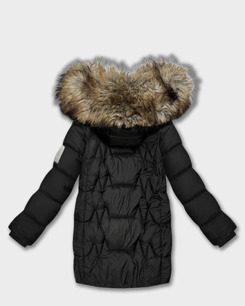 Kurtka zimowa damska z kapturem Goodlookin czarna (KK60563)