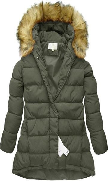 TRAPEZOWA KURTKA ZIMOWA KHAKI (8610)