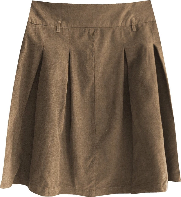 BAWEŁNIANA SZTRUKSOWA SPÓDNICA JASNOBRĄZOWA (2226)