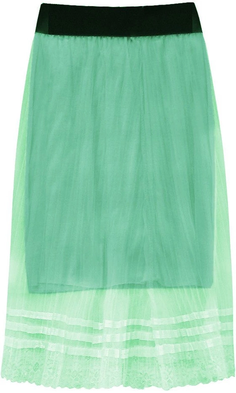 ZWIEWNA PLISOWANA SPÓDNICA MIĘTOWA (97ART)