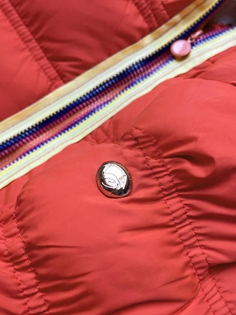 Zimowa damska kurtka puchowa pomarańczowa (1588-d)