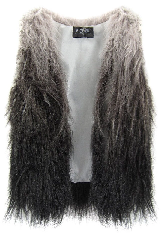 KRÓTKA FUTRZANA KAMIZELKA SZARO-CZARNA (1925)