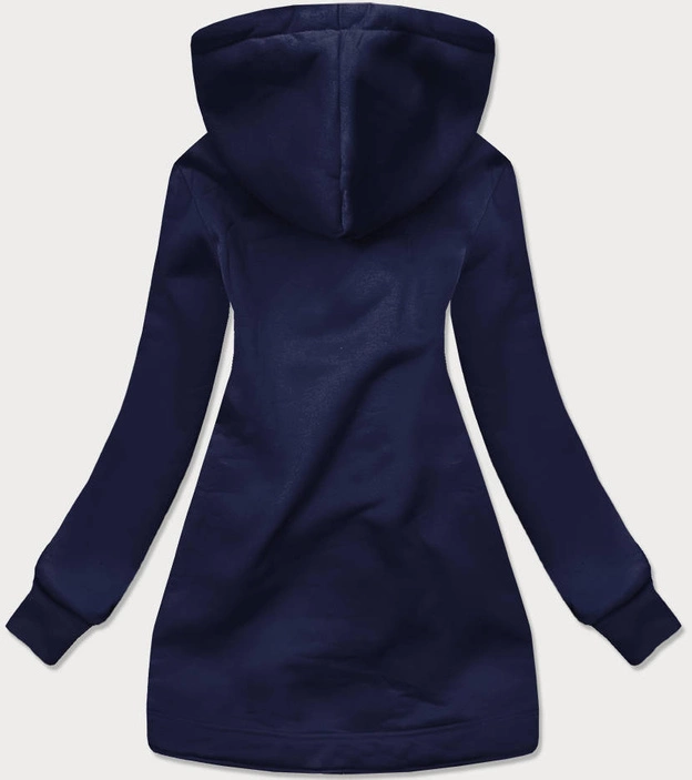 Długa damska bluza rozpinana granatowa (AMG815)