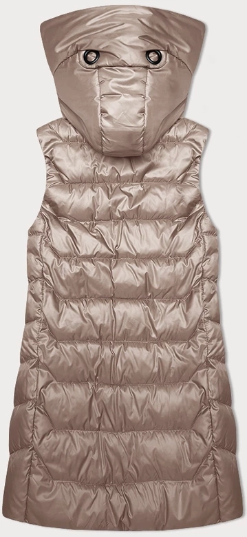 Bezrękawnik damski z odpinanym kapturem S'West jasny beż (B8231-51)