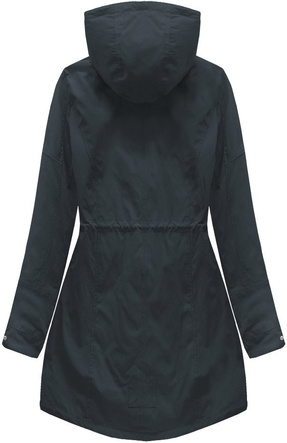 DWUSTRONNA PARKA Z KAPTUREM GRANATOWA (W0232BIG)
