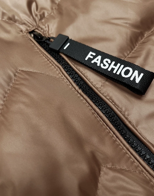 Bezrękawnik damski z odpinanym kapturem S'West karmel (B8231-101)