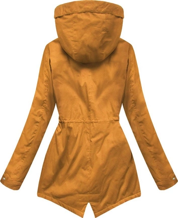 KRÓTKA PARKA Z KAPTUREM ŻÓŁTA (R2689)