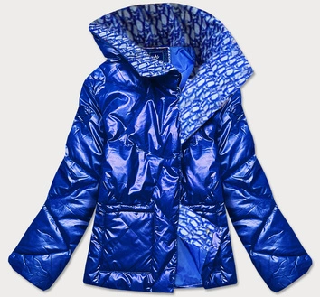Kurtka damska z połyskiem niebieska (omdl-023)