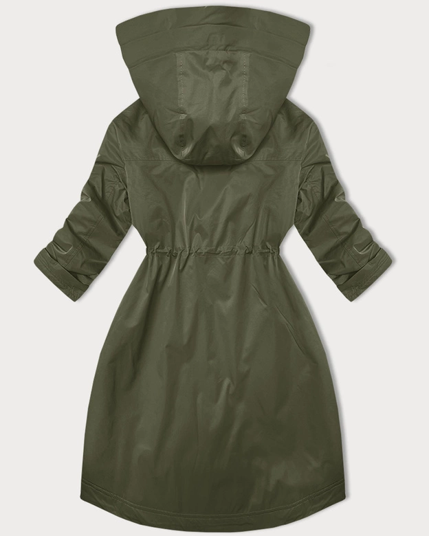 Kurtka damska z podwijanymi rękawami LHD oliwkowa (LHD-24591)