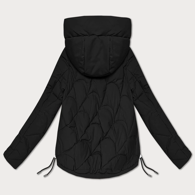 Przejściowa pikowana kurtka damska z kapturem S'West czarna (B8297-1)