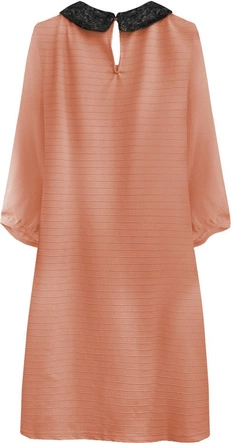 SUKIENKA Z KOŁNIERZYKIEM BRZOSKWINIOWA (6107)