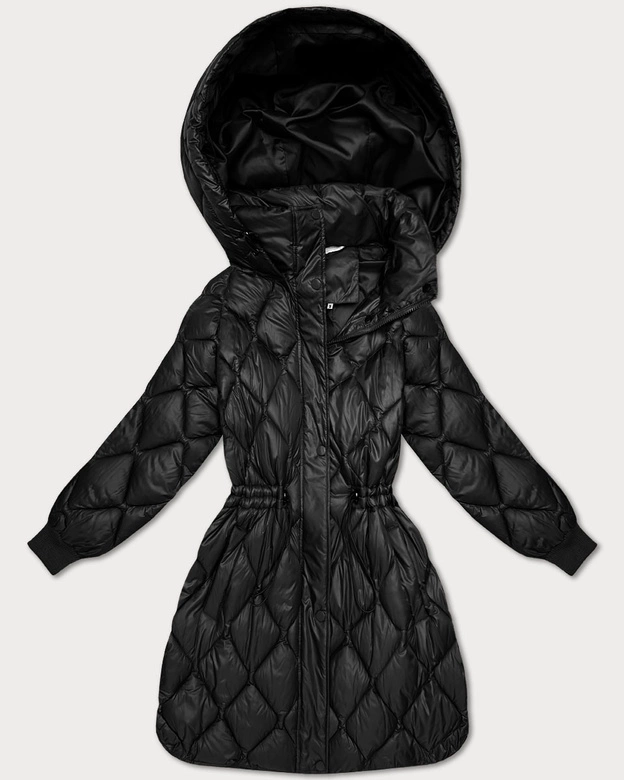 Obszerna zimowa kurtka damska oversize Minority czarna (M2-6518-1)