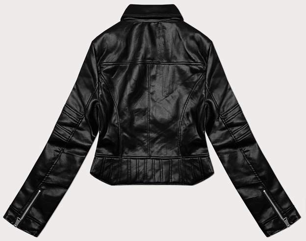 Ramoneska damska z ozdobnym pikowaniem J Style czarna (11Z8129)