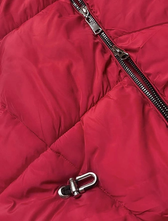 PIKOWANA KURTKA ZIMOWA Z KAPTUREM CZERWONA (B2702-4)